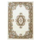 Royal Cream and Beige Traditional Hand Tufted Wool Rug - Pendle Village Furniture